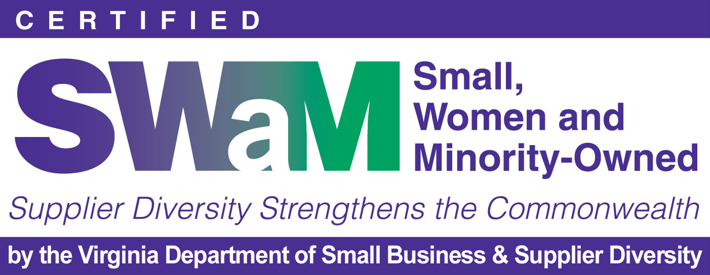 Certified SWaM logo — Small, Women and Minority-Owned business certification by the Virginia Department of Small Business and Supplier Diversity